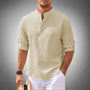 Kurzarm Sommerhemd Herren | Atmungsaktiv leicht | Ideal für warme Tage-Beige-S-Luzern Mode