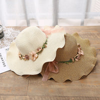Sommerhut Damen Blumenmuster | Leicht bequem | Strandhut | Stylisches Accessoire-Luzern Mode