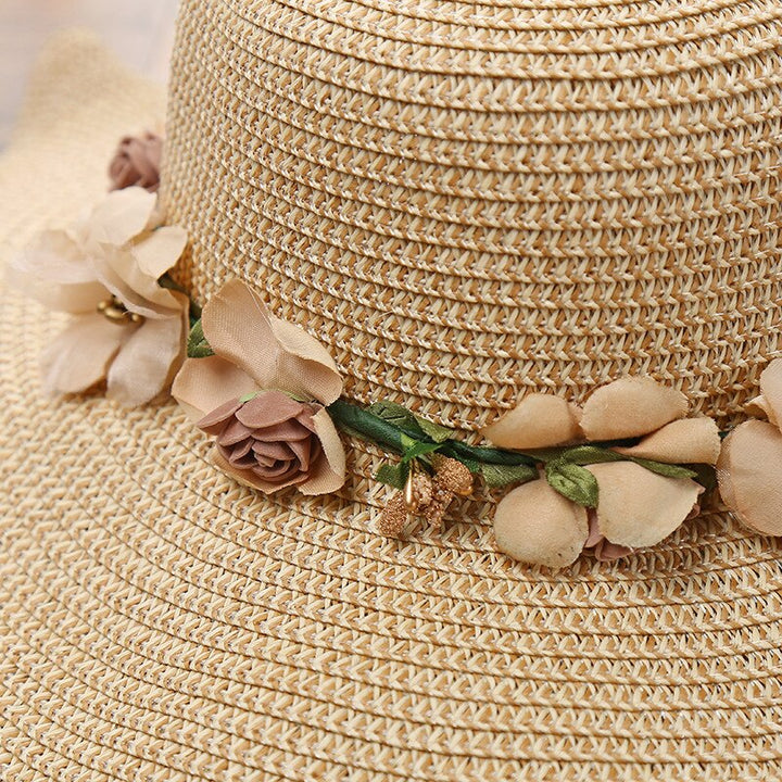 Sommerhut Damen Blumenmuster | Leicht bequem | Strandhut | Stylisches Accessoire-Luzern Mode