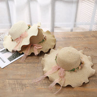 Sommerhut Damen Blumenmuster | Leicht bequem | Strandhut | Stylisches Accessoire-Luzern Mode