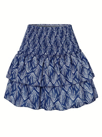 Boho Minirock Damen - Sommerrock mit Paisley-Muster-Luzern Mode