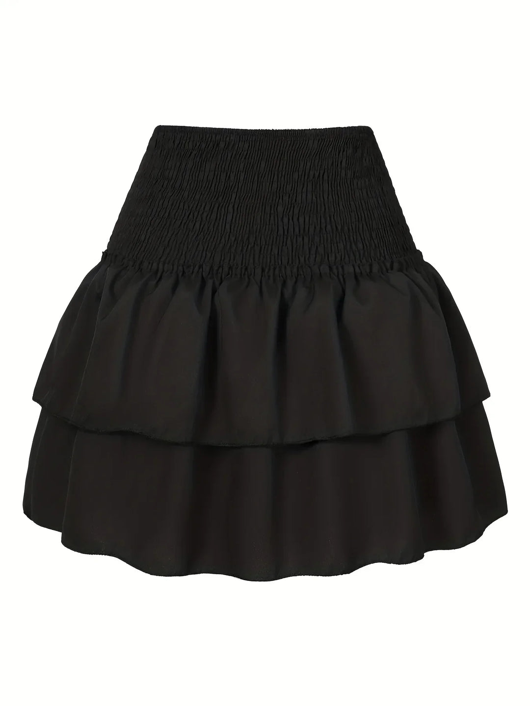 Boho Minirock Damen - Sommerrock mit Paisley-Muster-XS-Schwarz-Luzern Mode