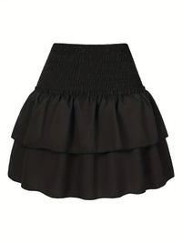 Boho Minirock Damen - Sommerrock mit Paisley-Muster-XS-Schwarz-Luzern Mode