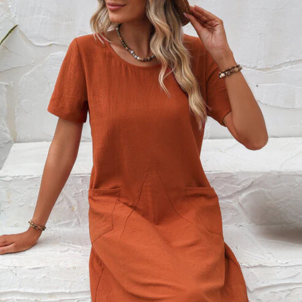 Damen Sommerkleid mit Taschen - Elegantes Freizeitkleid-Luzern Mode