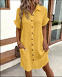 Sommerkleid mit Knopfverschluss und kurzen Ärmeln – Lotte
