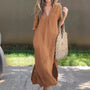 Sommerkleid mit V-Ausschnitt und Schlitzen – Soraya