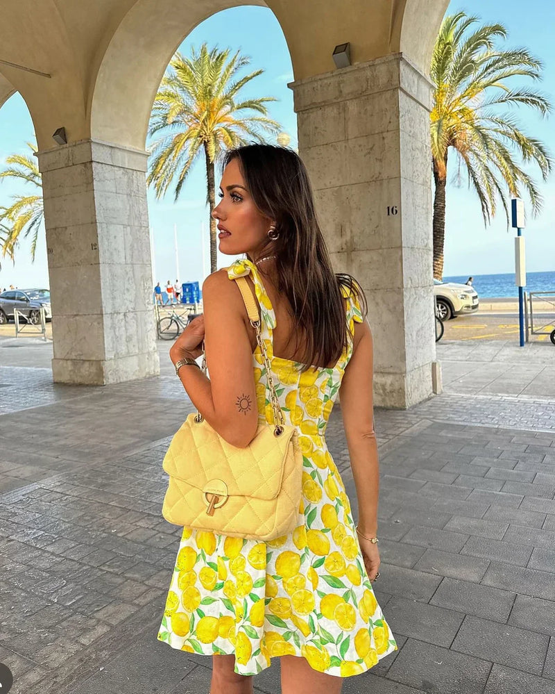 Sommerkleid mit Zitronenprint – Lianne