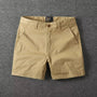 Atmungsaktiver Baumwollmix | schmaler Schnitt | leicht | bequem | vielseitig einsetzbar-Khaki-28-Luzern Mode