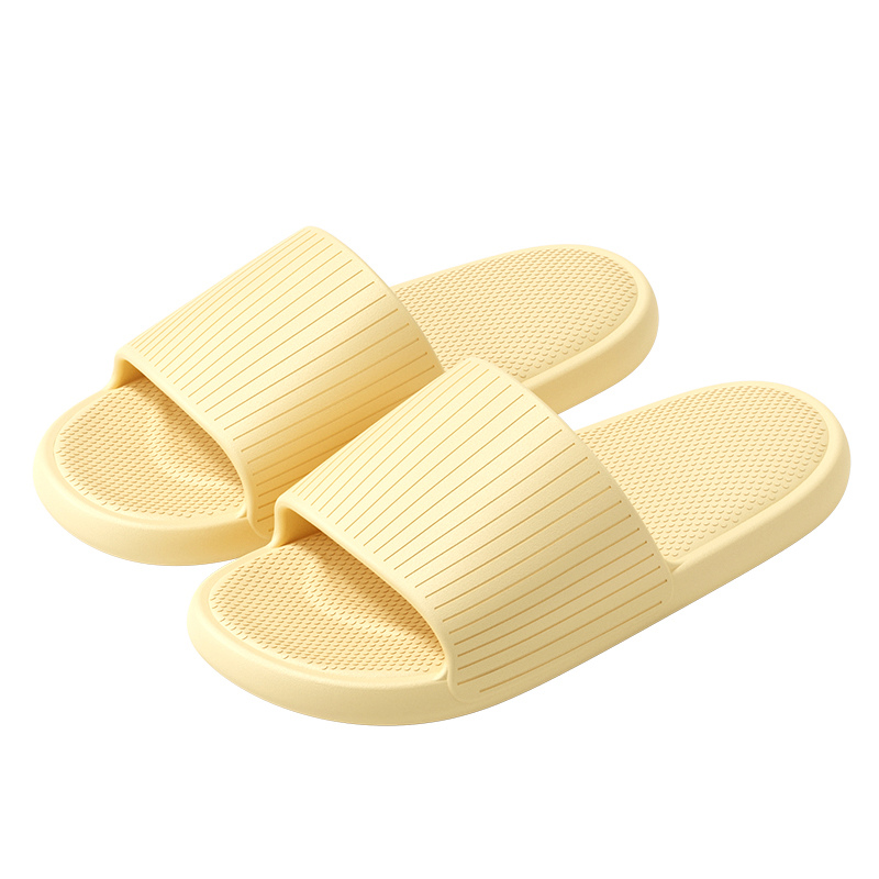 Herren Slipper Sommer | 1+1 Gratis | Rutschfest | EVA | Leicht | Unisex-Gelb-36-37-Luzern Mode