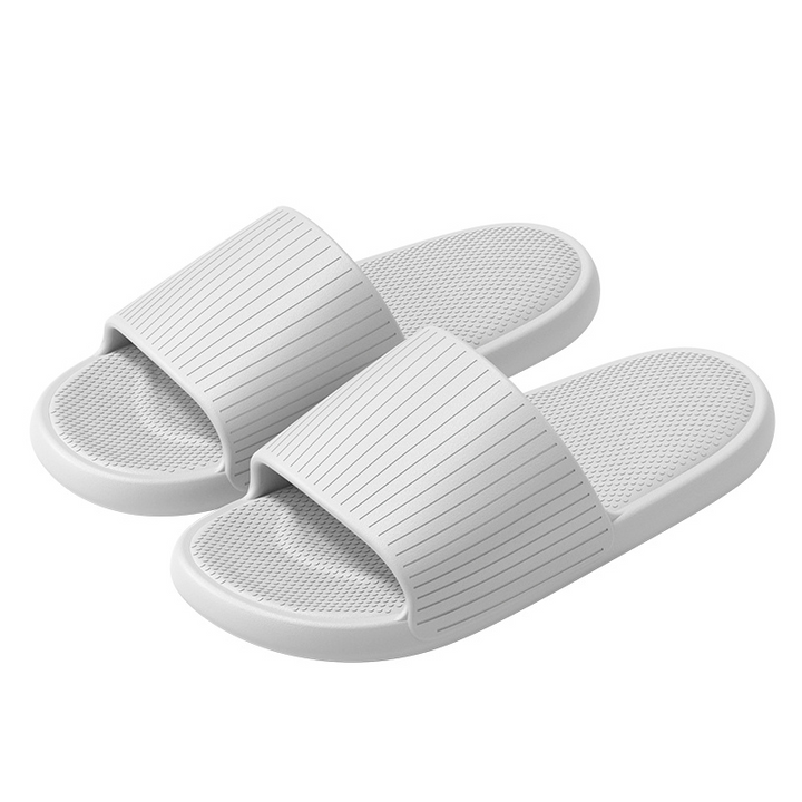 Herren Slipper Sommer | 1+1 Gratis | Rutschfest | EVA | Leicht | Unisex-Grau-36-37-Luzern Mode