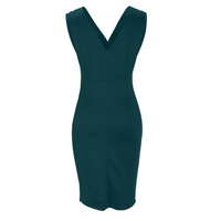 Elegantes Abendkleid mit Schlitz und V-Ausschnitt Damen-Luzern Mode