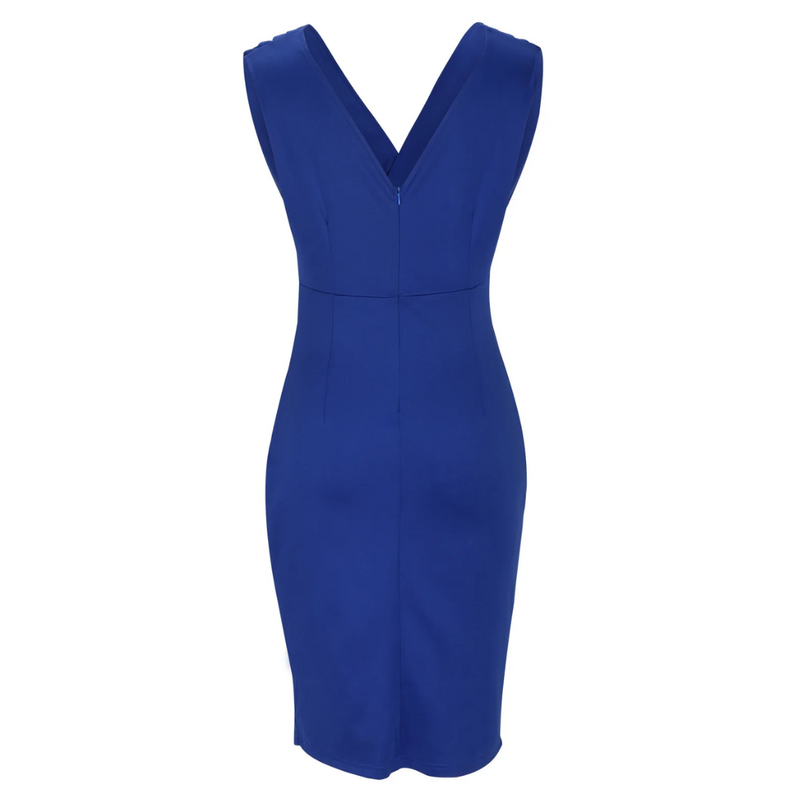 Elegantes Abendkleid mit Schlitz und V-Ausschnitt Damen-Luzern Mode