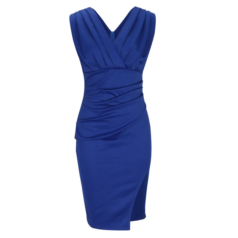 Elegantes Abendkleid mit Schlitz und V-Ausschnitt Damen-Luzern Mode