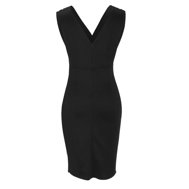 Elegantes Abendkleid mit Schlitz und V-Ausschnitt Damen-Luzern Mode