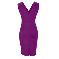Elegantes Abendkleid mit Schlitz und V-Ausschnitt Damen-Luzern Mode