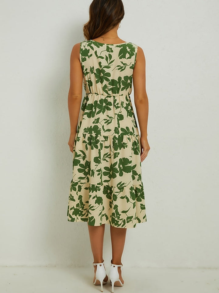 Sommerliches Midi-Kleid mit Blumenprint – Fenna