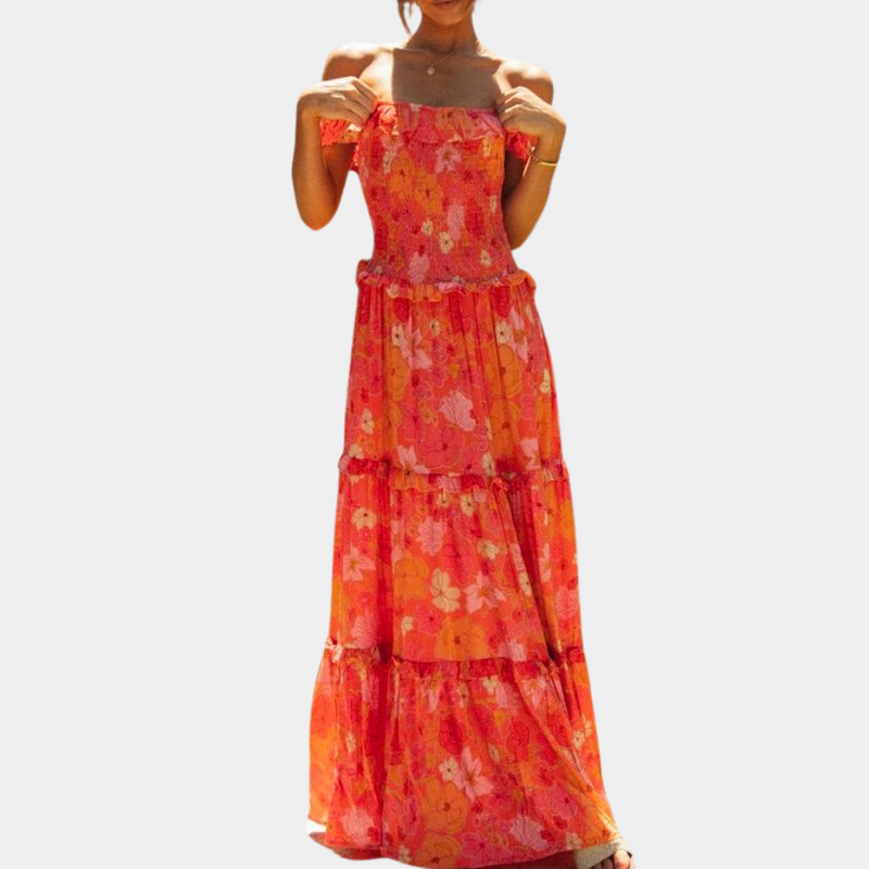 Abrielle Maxikleid mit Blumenmuster für Sommermode-Luzern Mode