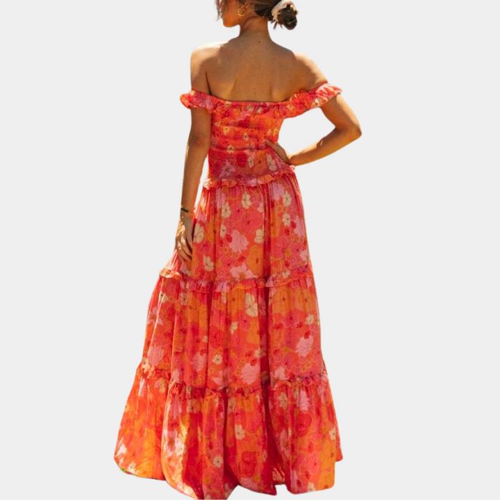 Abrielle Maxikleid mit Blumenmuster für Sommermode-Luzern Mode