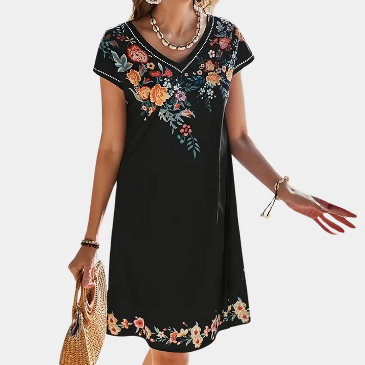 Stickerei Sommerkleid Damen - Elegantes Freizeitkleid-Luzern Mode