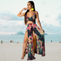 Sommeroutfit mit Spaghettiträger und langem Rock mit Schlitz – Naïma
