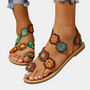 Hochwertige Damen Sandalen mit Komfort-Fußbett-Orange-35-Luzern Mode