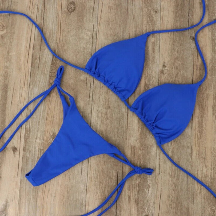Bikini | Egaal Braun | Microtan-Stoff | Dreieck | Verstellbar-Luzern Mode