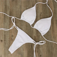 Bikini | Egaal Braun | Microtan-Stoff | Dreieck | Verstellbar-Luzern Mode