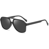 Herren Sonnenbrille UV400 Schutz, Langlebiges Design-Matt-Schwarz-Luzern Mode