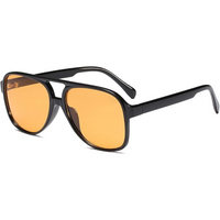 Herren Sonnenbrille UV400 Schutz, Langlebiges Design-Schwarz-Gelb-Luzern Mode