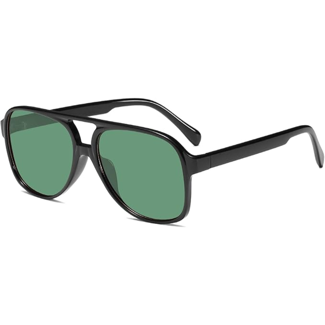 Herren Sonnenbrille UV400 Schutz, Langlebiges Design-Schwarz-Grün-Luzern Mode
