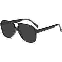 Herren Sonnenbrille UV400 Schutz, Langlebiges Design-Schwarz-Schwarz-Luzern Mode