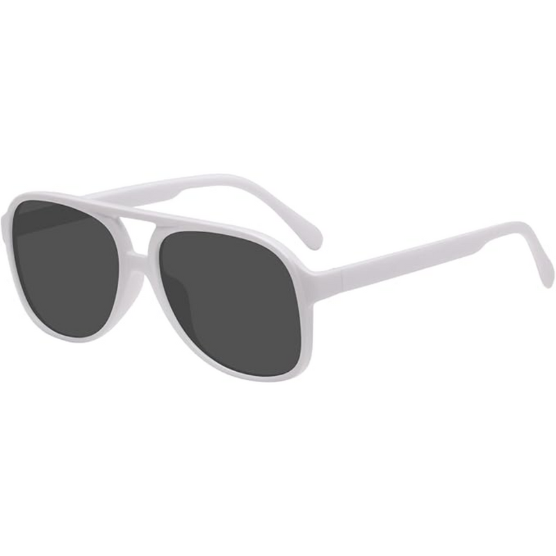 Herren Sonnenbrille UV400 Schutz, Langlebiges Design-Weiß-Grau-Luzern Mode