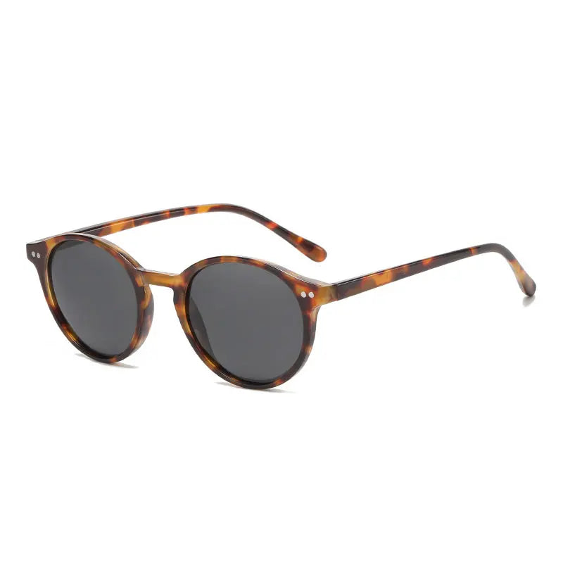 Runde Unisex Sonnenbrille Set - Stilvolle Retro-Optik-Braun/Schwarz-Luzern Mode