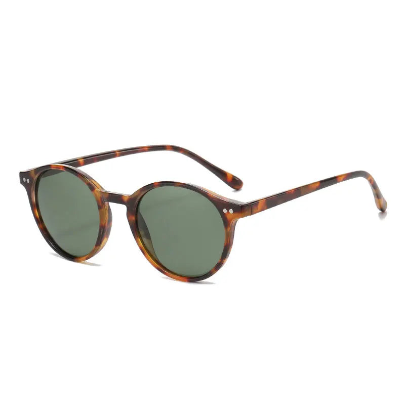 Runde Unisex Sonnenbrille Set - Stilvolle Retro-Optik-Dunkelbraun/Grau-Luzern Mode