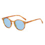 Runde Unisex Sonnenbrille Set - Stilvolle Retro-Optik-Orange/Blau-Luzern Mode