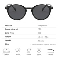 Runde Unisex Sonnenbrille Set - Stilvolle Retro-Optik-Luzern Mode