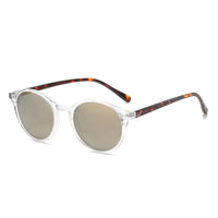 Runde Unisex Sonnenbrille Set - Stilvolle Retro-Optik-Weiß/Grau-Luzern Mode