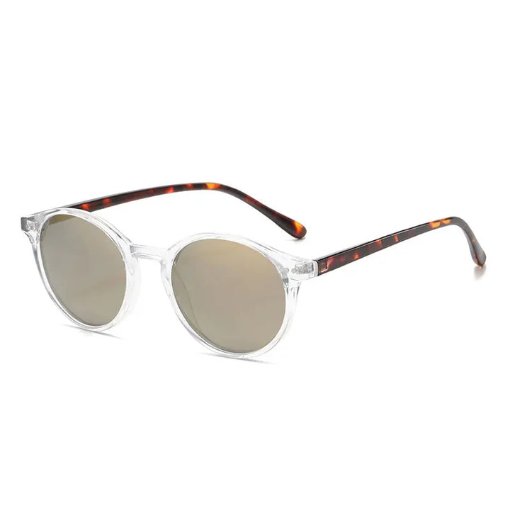 Runde Unisex Sonnenbrille Set - Stilvolle Retro-Optik-Weiß/Grau-Luzern Mode