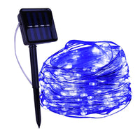 LED Lichterkette für Außen | Solarenergie | Nachhaltig | Wasserdicht-Blau-5m-Luzern Mode