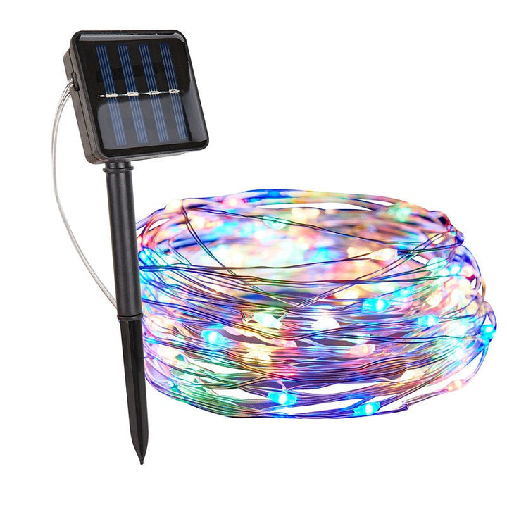 LED Lichterkette für Außen | Solarenergie | Nachhaltig | Wasserdicht-Bunt-5m-Luzern Mode