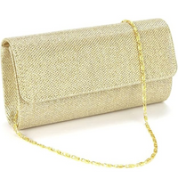 Luxuriöse Damen Clutch mit Handy- und Kosmetikfach-Gold-Luzern Mode