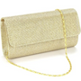 Luxuriöse Damen Clutch mit Handy- und Kosmetikfach-Gold-Luzern Mode