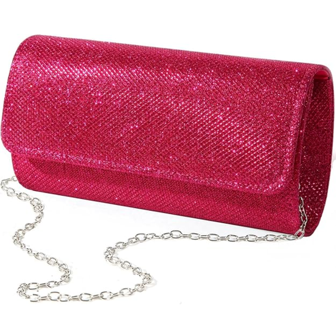 Luxuriöse Damen Clutch mit Handy- und Kosmetikfach-Rosa-Luzern Mode