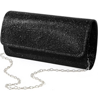 Luxuriöse Damen Clutch mit Handy- und Kosmetikfach-Schwarz-Luzern Mode