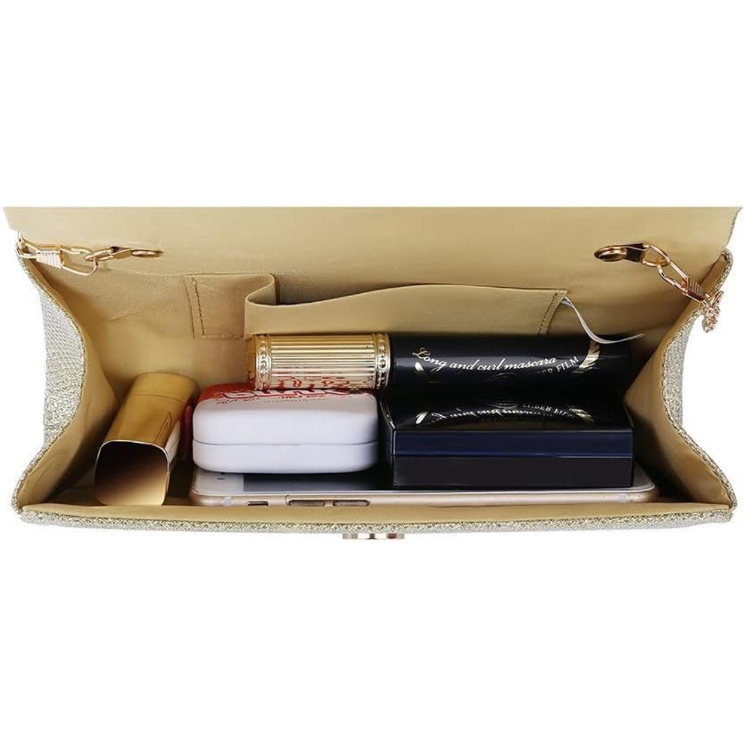 Luxuriöse Damen Clutch mit Handy- und Kosmetikfach-Luzern Mode