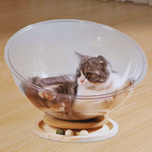 Katzenbett | Kugel Gemütlich Spielstation Vielseitig Interaktiv Langlebig-Luzern Mode