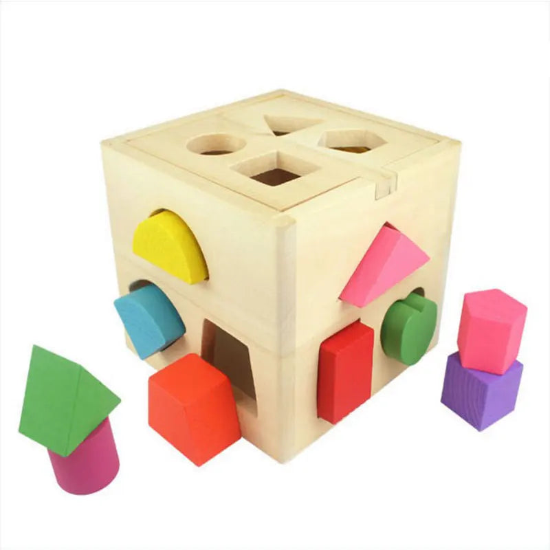 Formenpuzzle | Würfel, Holz, Langlebig, Lehrreich, Interaktiv, Montessori-Luzern Mode