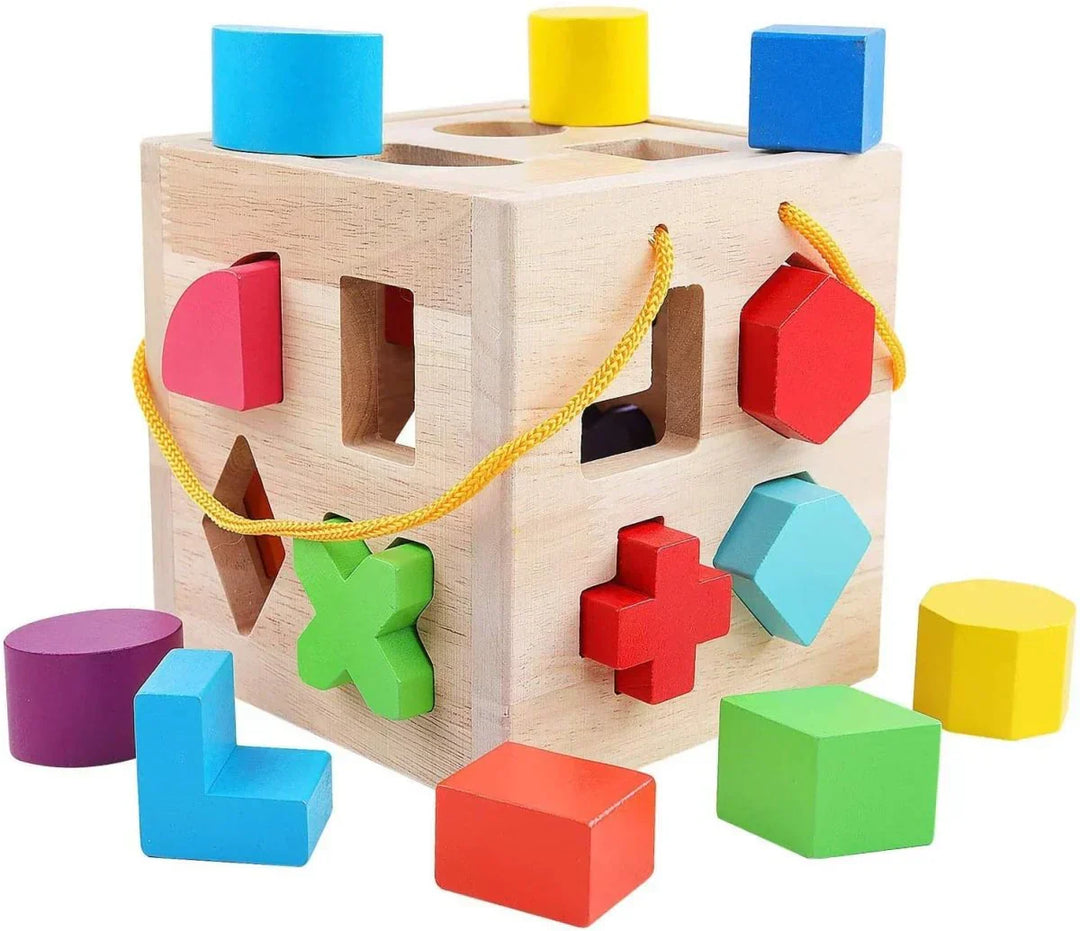 Formenpuzzle | Würfel, Holz, Langlebig, Lehrreich, Interaktiv, Montessori-Luzern Mode