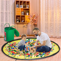 Spieldecke | 2-in-1 | Aufbewahrungskorb | Filz | Geräumig | Robust | Tierdruck-Luzern Mode