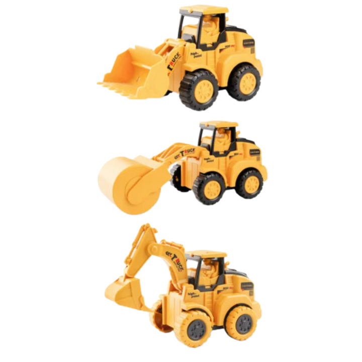 Spielzeug-Bagger-Set | Robust Langlebig Kreativer Spaß Gelb-3-Pack-Luzern Mode